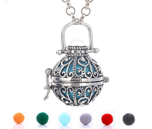 Essalune Aromatherapy Necklace — “Lunar Sphere”